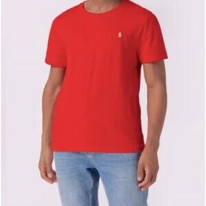 POLO Ralph Lauren Mens Red Cotton Crewneck Vibrant Classic Preppy Tee Shirt XXL